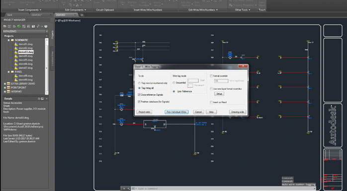 Mengenal Fitur Wires and Wire Numbers AutoCAD Electrical